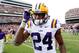 Oct 20, 2012; College Station, TX, USA; LSU Tigers cornerback Tharold Simon (24) after a game against the Texas A&M Aggies at Kyle Field. LSU defeated Texas A&M 24-19. Mandatory Credit: Brett Davis-USA TODAY Sports