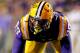 September 29, 2012; Baton Rouge, LA, USA; LSU Tigers defensive end Lavar Edwards (89) during a game against the Towson Tigers at Tiger Stadium. LSU defeated Towson 38-22. Mandatory Credit: Derick E. Hingle-USA TODAY Sports