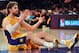April 26, 2013; Los Angeles, CA, USA; Los Angeles Lakers power forward Pau Gasol (16) reacts during the first half in game three of the first round of the 2013 NBA playoffs at Staples Center. Mandatory Credit: Gary A. Vasquez-USA TODAY Sports