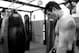 TUALATIN, OR - JUNE 26: (Editor's Note: This images was converted to black and white.) Chael Sonnen takes a break during a workout at the Team Quest gym on June 26, 2012 in Tualatin, Oregon. Sonnen will fight Anderson Silva July 7, 2012 at UFC 148 in Las Vegas, Nevada. (Photo by Jonathan Ferrey/Getty Images)