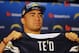 Apr 27, 2013; San Diego, CA, USA; San Diego Chargers second round draft pick Manti Te'o is introduced to the media during a press conference at Chargers Park. Mandatory Credit: Christopher Hanewinckel-USA TODAY Sports