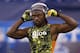 INDIANAPOLIS, IN - FEBRUARY 26: Jonathan Cyprien of Florida International looks on during the 2013 NFL Combine at Lucas Oil Stadium on February 26, 2013 in Indianapolis, Indiana. (Photo by Joe Robbins/Getty Images)