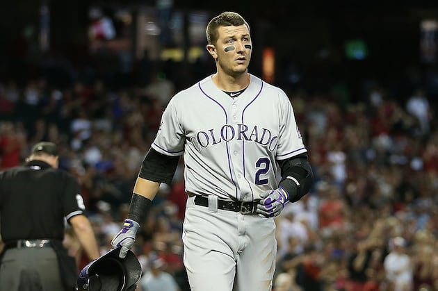 Troy Tulowitzki Exits Game with Left Shoulder Strain