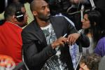 Kobe Joins Lakers on Bench, Gets Standing Ovation