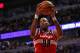 CHICAGO, IL - APRIL 17: Jason Collins #98 of the Washington Wizards rebounds against the Chicago Bulls at the United Center on April 17, 2013 in Chicago, Illinois. The Bulls defeated the Wizards 95-92. NOTE TO USER: User expressly acknowledges and agrees that, by downloading and or using this photograph, User is consenting to the terms and conditions of the Getty Images License Agreement. (Photo by Jonathan Daniel/Getty Images)