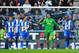 WIGAN, ENGLAND - APRIL 27: Joel Robles the Wigan Athletic goalkeeper reacts as his side concede a late goal during the Barclays Premier League match between Wigan Athletic and Tottenham Hotspur at the DW Stadium on April 27, 2013 in Wigan, England.