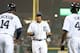 Austin Jackson, Miguel Cabrera and Torii Hunter (left to right) make up the top three in a dangerous Tigers lineup.