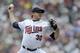 MINNEAPOLIS, MN - APRIL 28: Kevin Correia #30 of the Minnesota Twins delivers a pitch against the Texas Rangers during the first inning of the game on April 28, 2013 at Target Field in Minneapolis, Minnesota. (Photo by Hannah Foslien/Getty Images)