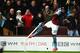 BIRMINGHAM, ENGLAND - APRIL 29: Christian Benteke of Aston Villa celebrates scoring during the Barclays Premier League match between Aston Villa and Sunderland at Villa Park on April 29, 2013 in Birmingham, England. (Photo by Richard Heathcote/Getty Images)