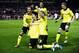 SEVILLE, SPAIN - DECEMBER 15: Shinji Kagawa of Borussia Dortmund (2ndL) celebrates with his teammates after scoring the opening goal during the UEFA Europa League group J match between Sevilla and Borussia Dortmund at Estadio Ramon Sanchez Pizjuan on December 15, 2010 in Seville, Spain. (Photo by David Ramos/Getty Images)