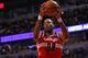 CHICAGO, IL - APRIL 17: Jason Collins #98 of the Washington Wizards rebounds against the Chicago Bulls at the United Center on April 17, 2013 in Chicago, Illinois. The Bulls defeated the Wizards 95-92. NOTE TO USER: User expressly acknowledges and agrees that, by downloading and or using this photograph, User is consenting to the terms and conditions of the Getty Images License Agreement. (Photo by Jonathan Daniel/Getty Images)