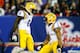 ATLANTA, GA - DECEMBER 31: Craig Loston #6 of the LSU Tigers celebrates recovering a fumble by the Clemson Tigers with Eric Reid #1 during the 2012 Chick-fil-A Bowl at Georgia Dome on December 31, 2012 in Atlanta, Georgia. (Photo by Kevin C. Cox/Getty Images)