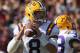COLLEGE STATION, TX - OCTOBER 20: Zach Mettenberger #8 of the LSU Tigers throws against the Texas A&M Aggies at Kyle Field on October 20, 2012 in College Station, Texas. (Photo by Ronald Martinez/Getty Images)