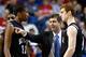 LEXINGTON, KY - MARCH 23: Head coach Brad Stevens of the Butler Bulldogs talks to his players after a double flagrant foul in the first half against the Marquette Golden Eagles during the third round of the 2013 NCAA Men's Basketball Tournament at Rupp Arena on March 23, 2013 in Lexington, Kentucky. (Photo by Kevin C. Cox/Getty Images)