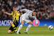 MADRID, SPAIN - APRIL 30: Sven Bender of Borussia Dortmund clashes with Mesut Ozil of Real Madrid during the UEFA Champions League Semi Final Second Leg match between Real Madrid and Borussia Dortmund at Estadio Santiago Bernabeu on April 30, 2013 in Madrid, Spain. (Photo by Mike Hewitt/Getty Images)
