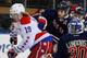 NEW YORK, NY - MARCH 24: Nicklas Backstrom #19 of the Washington Capitals is hit by Dan Girardi #5 of the New York Rangers as he scores a goal in an NHL hockey game at Madison Square Garden on March 24, 2013 in New York City. (Photo by Paul Bereswill/Getty Images)