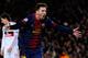 BARCELONA, SPAIN - MARCH 12: Lionel Messi of FC Barcelona celebrates after scoring his team's second goal during the UEFA Champions League round of 16 second leg match between FC Barcelona and AC Milan at the Camp Nou Stadium on March 12, 2013 in Barcelona, Spain. (Photo by David Ramos/Getty Images)