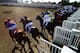 LOUISVILLE, KY - MAY 05: The field comes out of the gate to start the 138th running of the Kentucky Derby at Churchill Downs on May 5, 2012 in Louisville, Kentucky. (Photo by Andy Lyons/Getty Images)