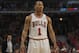 CHICAGO, IL - APRIL 28: Derrick Rose #1 of the Chicago Bulls waits for a free-throw against the Philadelphia 76ers in Game One of the Eastern Conference Quarterfinals during the 2012 NBA Playoffs at the United Center on April 28, 2012 in Chicago, Illinois. The Bulls defeated the 76ers 103-91. NOTE TO USER: User expressly acknowledges and agrees that, by downloading and or using this photograph, User is consenting to the terms and conditions of the Getty Images License Agreement. (Photo by Jonathan Daniel/Getty Images)