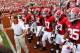 TUSCALOOSA, AL - SEPTEMBER 08: Head coach Nick Saban of the Alabama Crimson Tide leads his team onto the field to face the Western Kentucky Hilltoppers at Bryant-Denny Stadium on September 8, 2012 in Tuscaloosa, Alabama. (Photo by Kevin C. Cox/Getty Images)