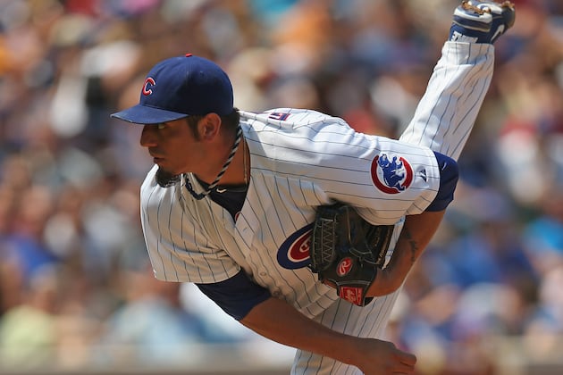 Garza Throws 2.2 IP in 1st Rehab Outing