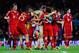 BARCELONA, SPAIN - MAY 01: The Bayern Munich team celebrate following their victory during the UEFA Champions League semi final second leg match between Barcelona and FC Bayern Muenchen at Nou Camp on May 1, 2013 in Barcelona, Spain. (Photo by David Ramos/Getty Images)