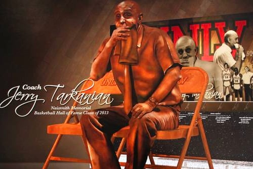 Tarkanian Statue Will Feature Legendary Coach with Towel in His Mouth