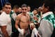 LOS ANGELES, CA - DECEMBER 15: Leo Santa Cruz celebrates his IBF Bantamweight title over Alberto Guevara at Los Angeles Sports Arena on December 15, 2012 in Los Angeles, California. (Photo by Jeff Gross/Getty Images)
