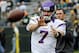 DEc 2, 2012; Green Bay, WI, USA; Minnesota Vikings quarterback Christian Ponder (7) warms up before a game against the Green Bay Packers at Lambeau Field. Mandatory Credit: Benny Sieu-USA TODAY Sports