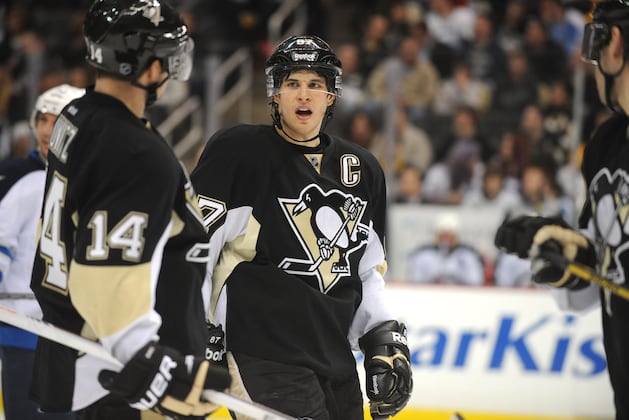 Penguins' Crosby Looks Almost Back to Normal at Practice