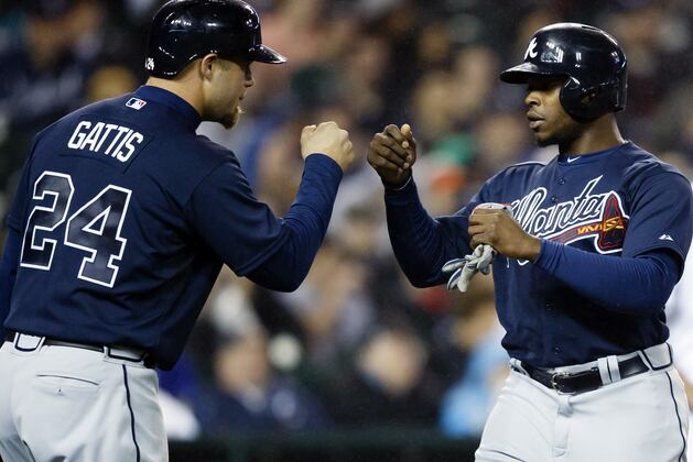 Upton, Gattis Win NL Monthly Awards