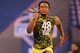Feb 25, 2013; Indianapolis, IN, USA; Fresno State defensive back Phillip Thomas runs the 40 yard dash during the NFL Combine at Lucas Oil Stadium. Mandatory Credit: Brian Spurlock-USA TODAY Sports