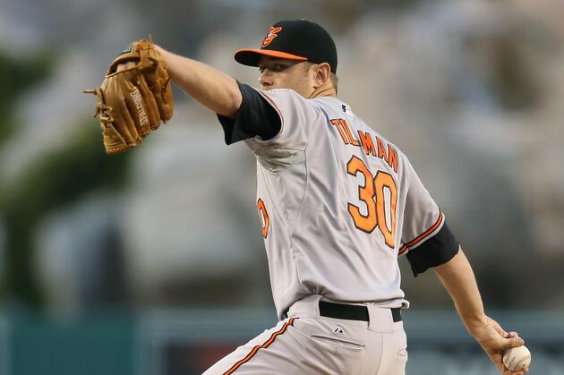 O's Tillman Quiets Angels in Homecoming