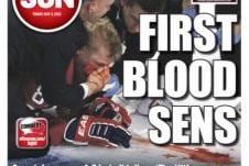 Ottawa Sun Takes Advantage of Lars Eller Injury on Cover