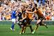 HULL, ENGLAND - MAY 04: Paul McShane of Hull is congratulated by teammate David Meyler (R) after scoring his team's second goal during the npower Championship match between Hull City and Cardiff City at KC Stadium on May 04, 2013 in Hull, England. (Photo by Gareth Copley/Getty Images)