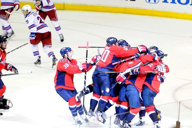 Caps Lead Rangers 2-0 as Green Scores in OT