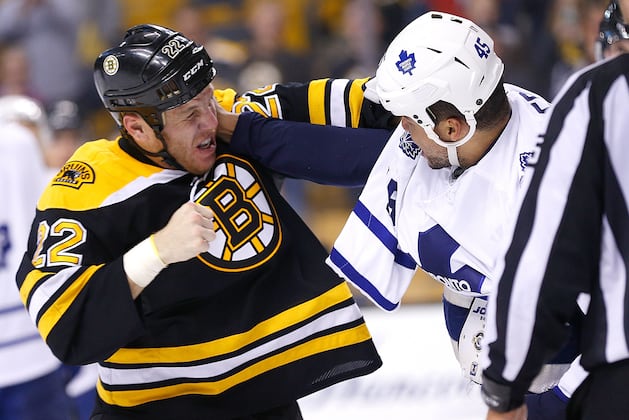 Watch: Bruins' Thornton Fights Leafs' Fraser