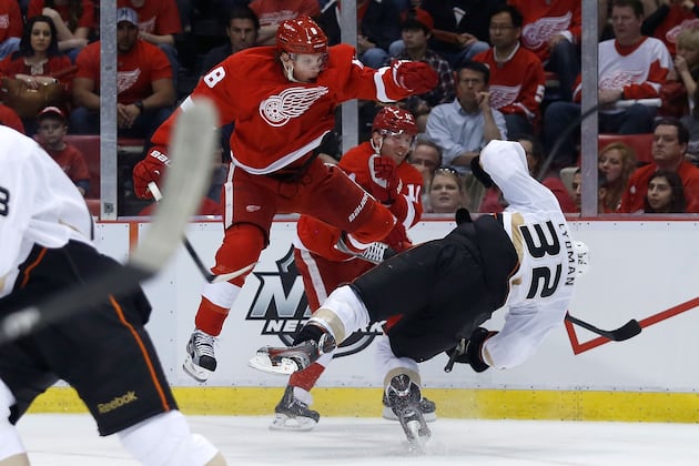Justin Abdelkader Ejected After Crushing Hit