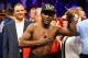 LAS VEGAS, NV - MAY 04: Floyd Mayweather Jr. celebrates his unanimous decision victory against Robert Guerrero in their WBC welterweight title bout at the MGM Grand Garden Arena on May 4, 2013 in Las Vegas, Nevada. (Photo by Al Bello/Getty Images)