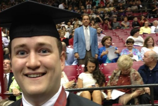 Nick Saban Photobombing Bama's Graduation? Sure