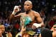 LAS VEGAS, NV - MAY 04: Floyd Mayweather Jr. celebrates his unanimous decision victory against Robert Guerrero in their WBC welterweight title bout at the MGM Grand Garden Arena on May 4, 2013 in Las Vegas, Nevada. (Photo by Al Bello/Getty Images)