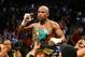 LAS VEGAS, NV - MAY 04: Floyd Mayweather Jr. celebrates his unanimous decision victory against Robert Guerrero in their WBC welterweight title bout at the MGM Grand Garden Arena on May 4, 2013 in Las Vegas, Nevada. (Photo by Al Bello/Getty Images)