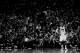 MIAMI, FL - JANUARY 04: ( Editors Note: This images has been converted to black and white) LeBron James #6 of the Miami Heat looks on during a game against the Chicago Bulls at AmericanAirlines Arena on January 4, 2013 in Miami, Florida. (Photo by Mike Ehrmann/Getty Images)