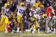 BATON ROUGE, LA - NOVEMBER 20: Patrick Peterson #7 of the Louisiana State University Tigers reacts after intercepting a pass by the Ole Miss Rebels as time expired at Tiger Stadium on November 20, 2010 in Baton Rouge, Louisiana. (Photo by Kevin C. Cox/Getty Images)