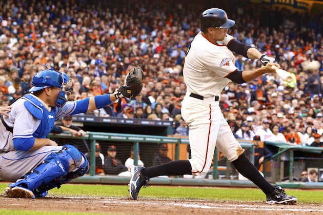 Pence Leads Giants to Complete Sweep of Rival Dodgers