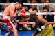 LAS VEGAS, NV - MAY 04: Floyd Mayweather Jr. (R) hits Robert Guerrero during the eighth round of their WBC welterweight title bout at the MGM Grand Garden Arena on May 4, 2013 in Las Vegas, Nevada. Mayweather won by unanimous decision. (Photo by Ethan Miller/Getty Images)