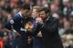 Gareth Bale and Andre Villas-Boas in discussion during the Swansea City win, a game in which Tottenham Hotspur won 2-1.