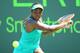 KEY BISCAYNE, FL - MARCH 21: Sloane Stephens of the USA returns a shot to Olga Govortsova of Belarus during the Sony Open at Crandon Park Tennis Center on March 21, 2013 in Key Biscayne, Florida. (Photo by Al Bello/Getty Images)