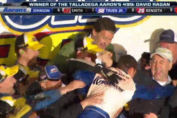 Did Dega Winner Go Crowd Surfing?