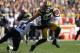GREEN BAY, WI - SEPTEMBER 30: Wide receiver Jordy Nelson #87 of the Green Bay Packers is pursued by strong safety Roman Harper #41 of the New Orleans Saints at Lambeau Field on September 30, 2012 in Green Bay, Wisconsin. (Photo by Jeff Gross/Getty Images)